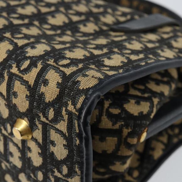 Christian Dior Trotter Canvas Hand Bag Navy Auth 147155
